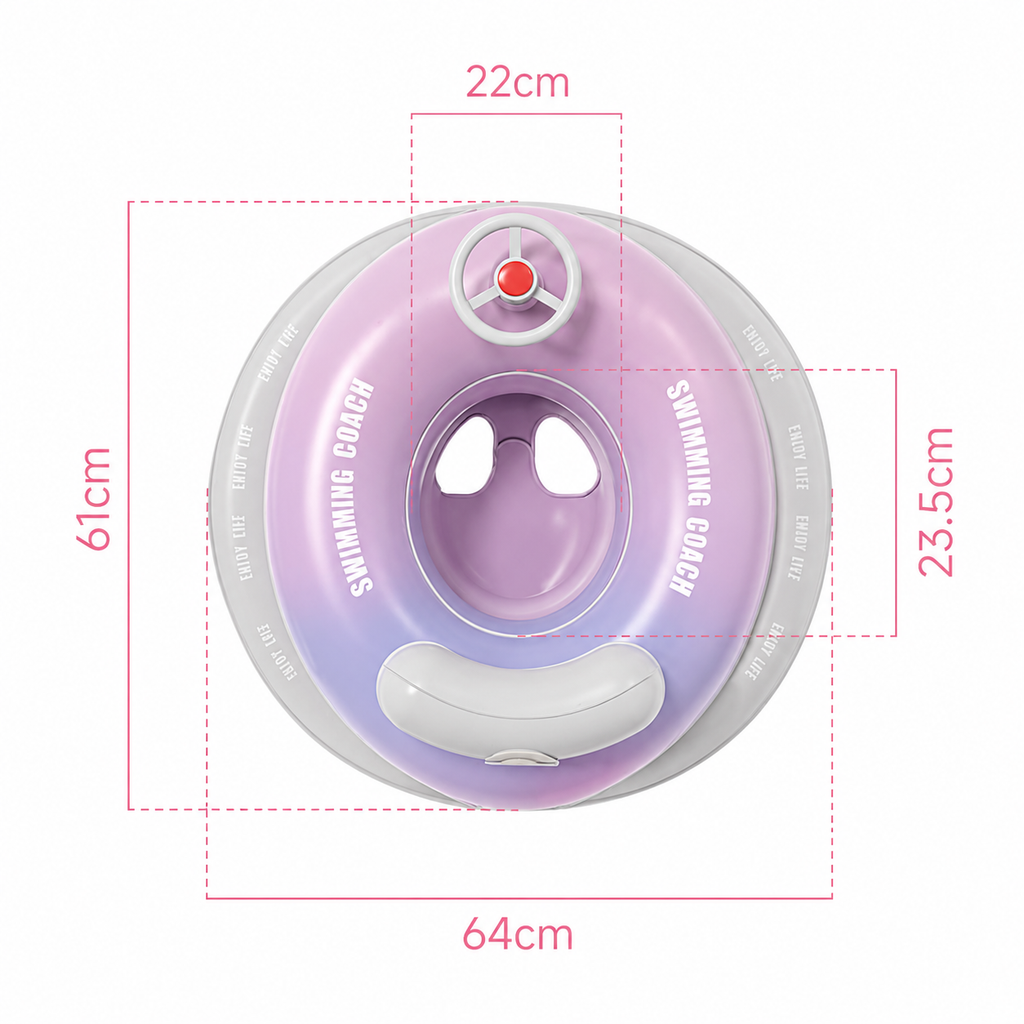 Summer Must-Have | Canopy Baby Swim Float | Portable Canopy Baby Swim Ring | Anti-Flip Safety Design