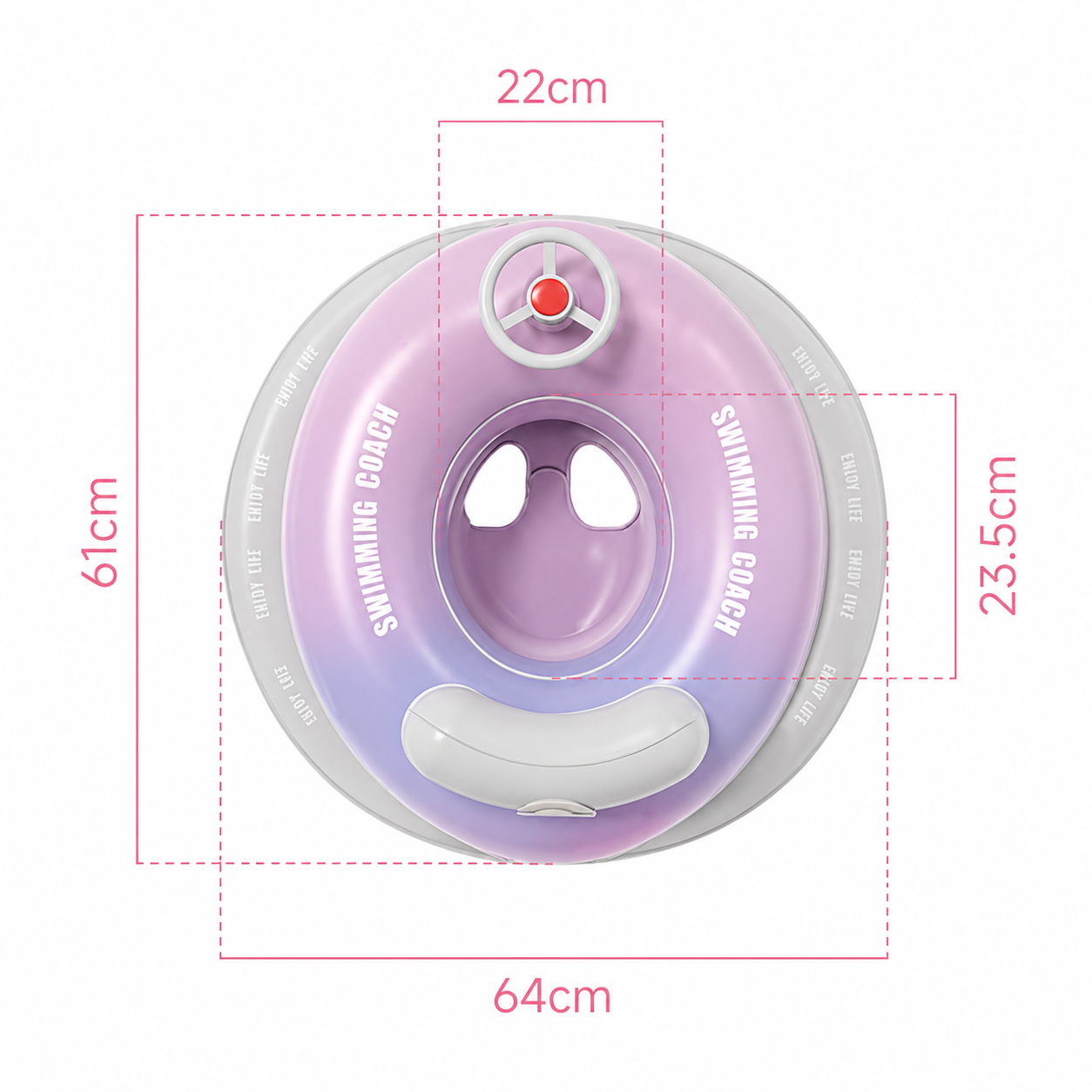 Summer Must-Have | Canopy Baby Swim Float | Portable Canopy Baby Swim Ring | Anti-Flip Safety Design