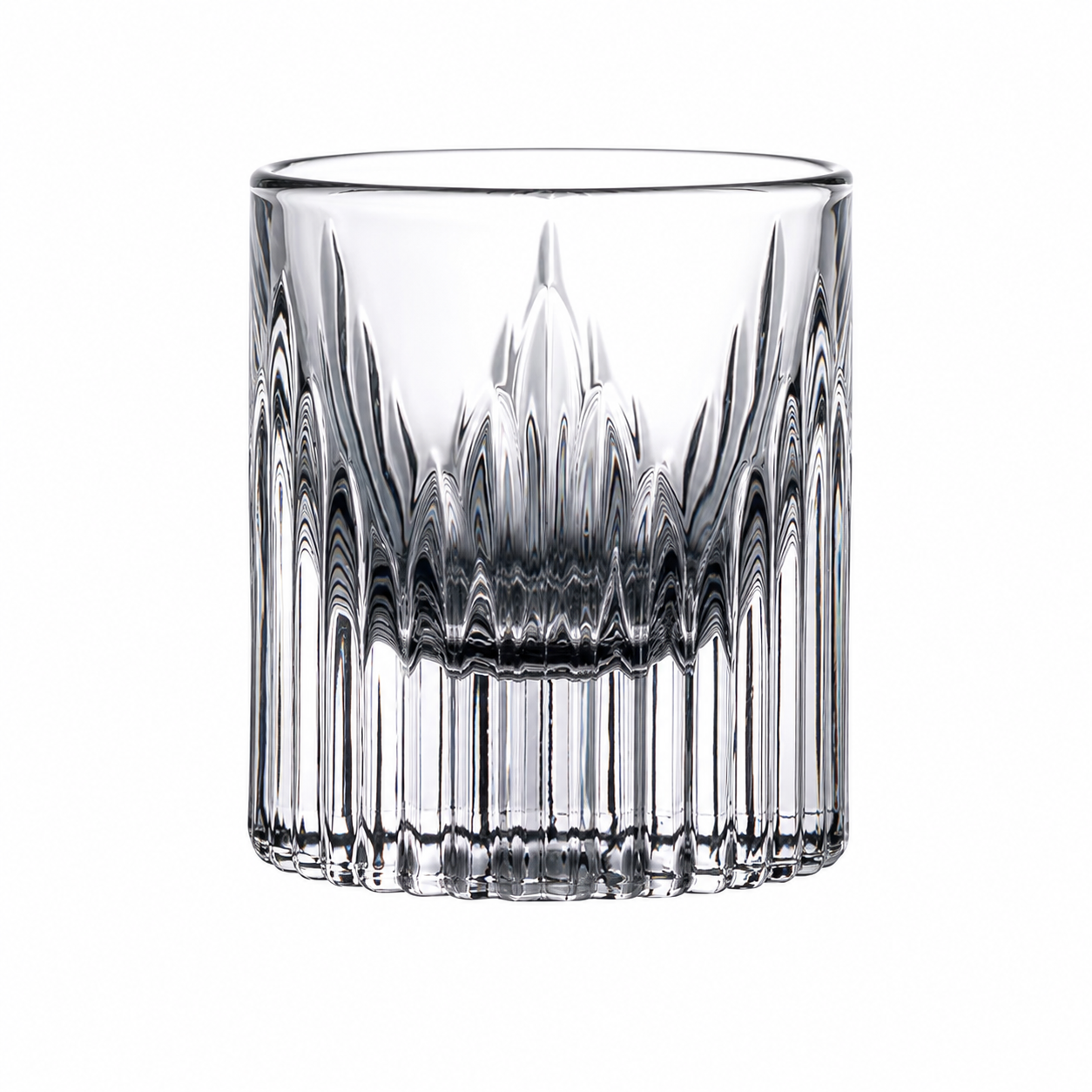 Long Sword Pattern Crystal Whiskey Glass 200ml | Luxury Artistic Scotch & Cocktail Glass | Rock Glass 550g