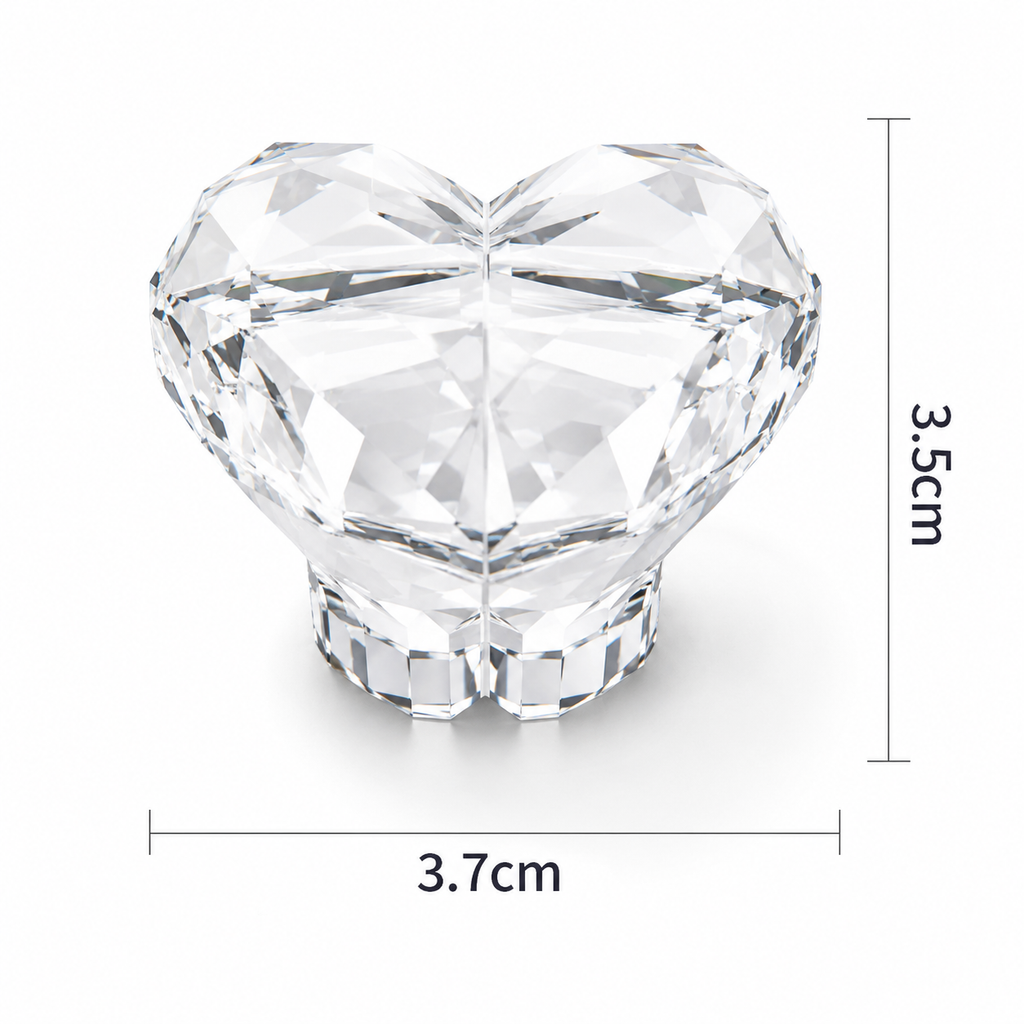 Diamond Heart Shape Toilet Button Press Helper | Protect Long Nails | Drawer Handle | Cabinet Door Handle | Button Pusher