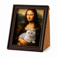 Mona Lisa Cat Scratcher Bed | Decorative Cat House | 2-in-1 Cat Scratcher and Cat Bed