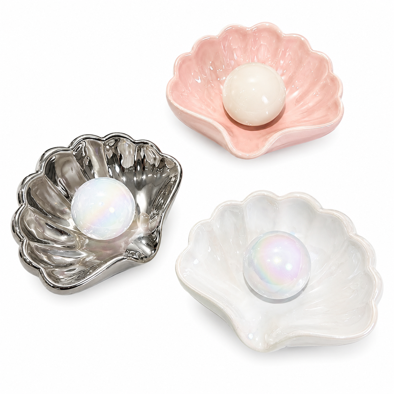 Pearl Seashell Soap Box Holder | Elegant Drainage Soap Rack for Bathroom