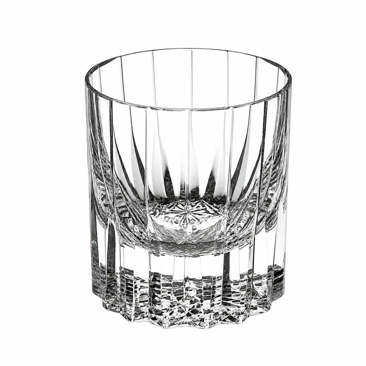 Starburst Crystal Whiskey Glass | Luxury Artistic Scotch & Cocktail Glass | Rock Glass 550g