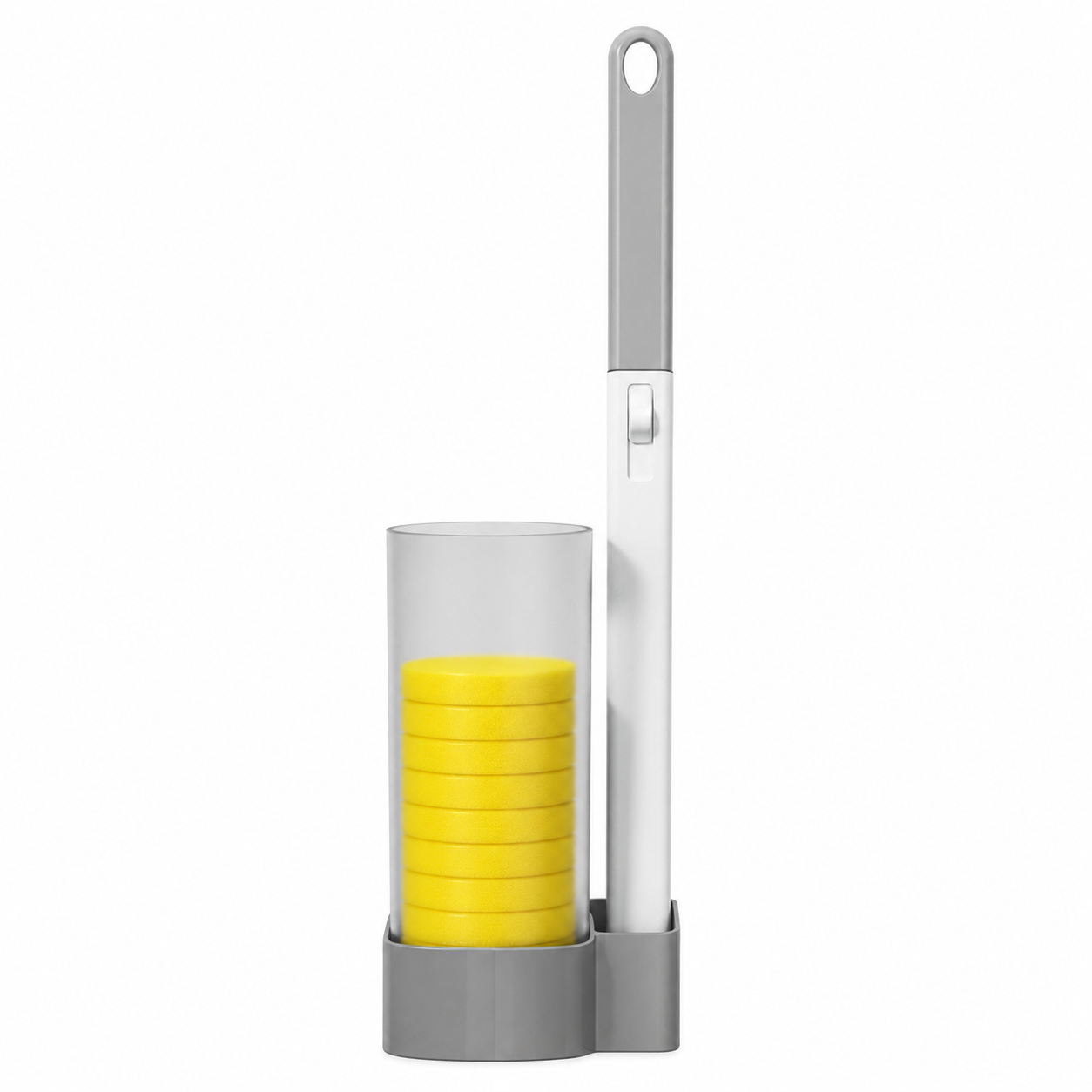 Disposable Toilet Brush Kit | Easy Replaceable Cleaning Head | Built-In Cleaning Solution | Avoid Secondary Contamination