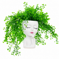 Minimalist Cute Girl Face Vase Planter | Aesthetic Indoor Plant Pot Gift Idea | 10x10x17cm